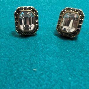 Vintage Heidi Daus Clear Crystal Earrings (3 pairs)